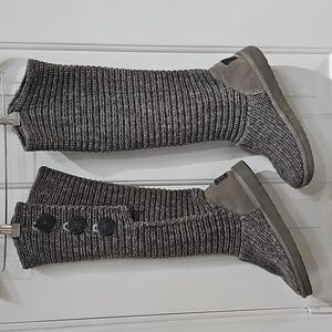 Ugg 5819 Cardy grey fold over knit winter boots Size 7